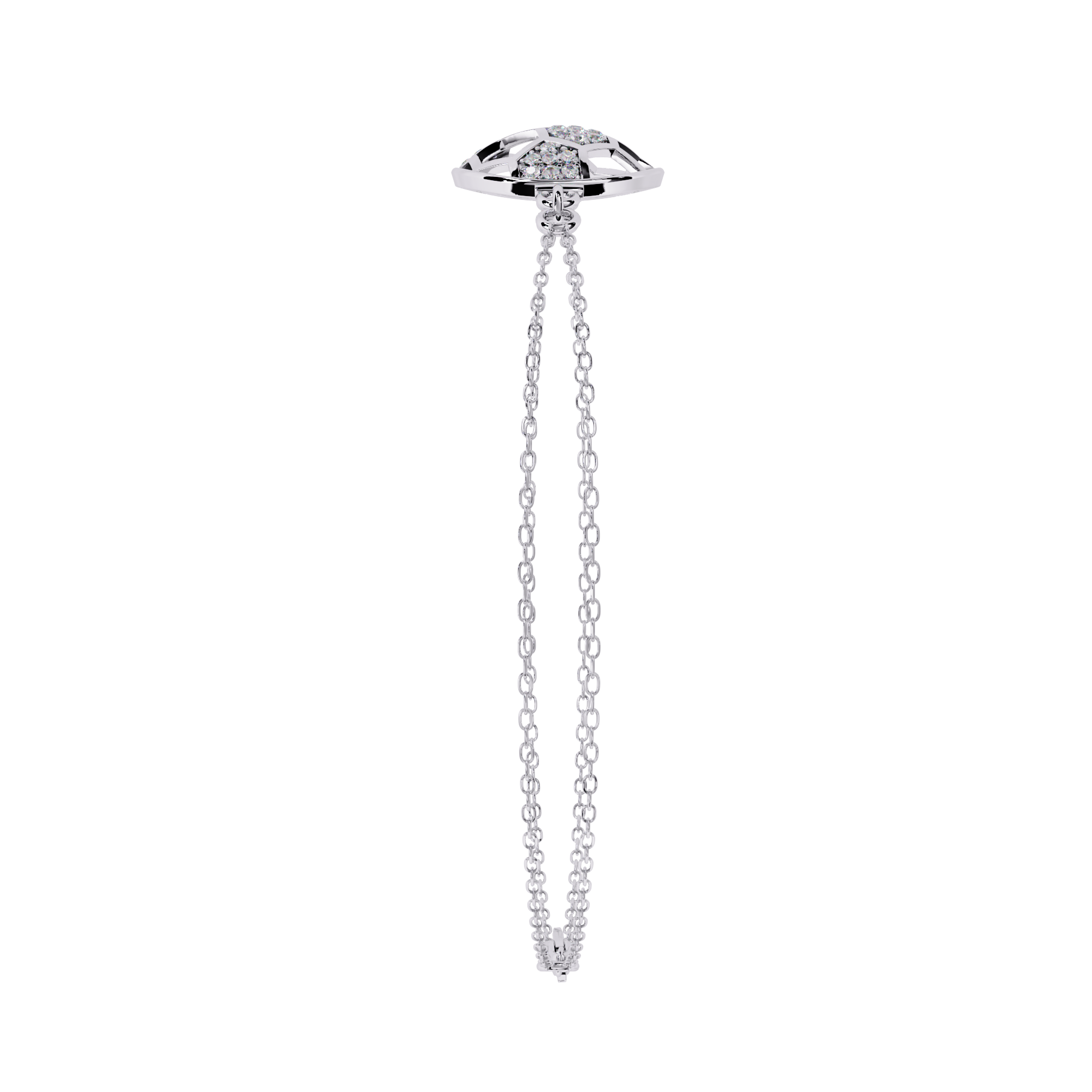 Solitairekart 0.2ct Natural Diamond-Studded Soccer Ball Bracelet-HI Color, VS-SI Clarity
